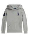 Polo Ralph Lauren Big Pony Fleece Hoodie In Gray