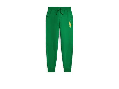 Polo Ralph Lauren Big Pony Fleece Jogger Pants (big Kid) Boy's Workout Cruise Green : Md (10-12 Big Kid), Cotton/polye