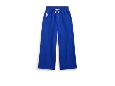 Polo Ralph Lauren Kids' Ralph Lauren Big Pony Fleece Wide-leg Sweatpant In Blue