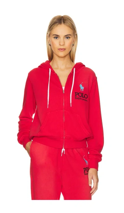 POLO RALPH LAUREN BIG PONY LIGHTWEIGHT FLEECE ZIP HOODIE