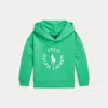Polo Ralph Lauren Big Pony Logo French Terry Hoodie In Plato Green