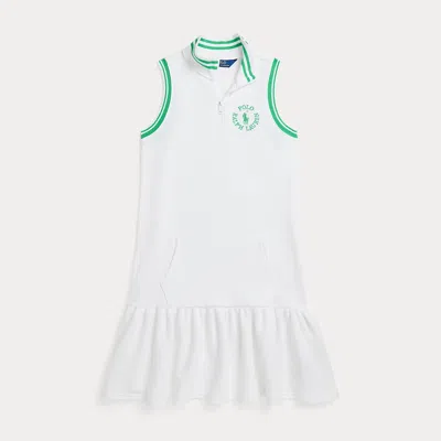 Polo Ralph Lauren Kids' Big Pony Logo Terry Dress In White