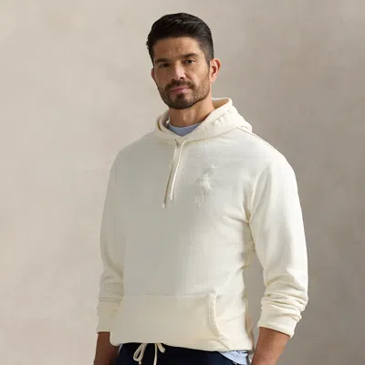 Polo Ralph Lauren Big Pony Loopback Fleece Hoodie In Clubhouse Cream