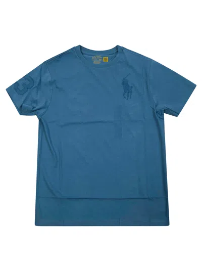 Polo Ralph Lauren Big Pony Mini T-shirt For Kids In Azzurro