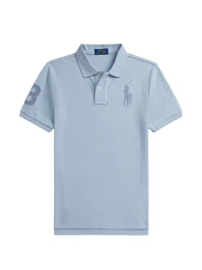 Polo Ralph Lauren Kids' Big Pony Patch Polo Shirt In Blue