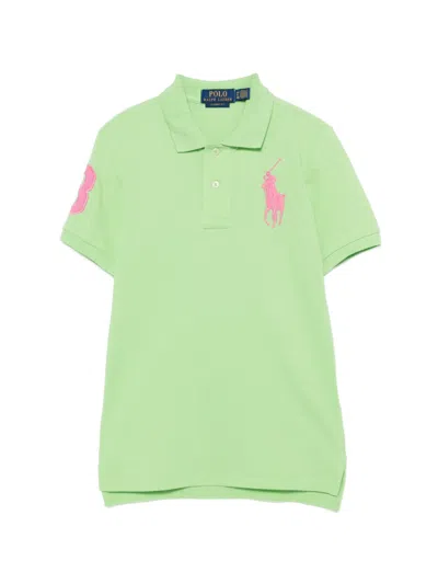 Polo Ralph Lauren Kids' Big Pony Piqué Polo Shirt In Green