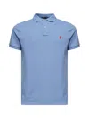 Polo Ralph Lauren Two-button Cotton Polo With Logo In Blue
