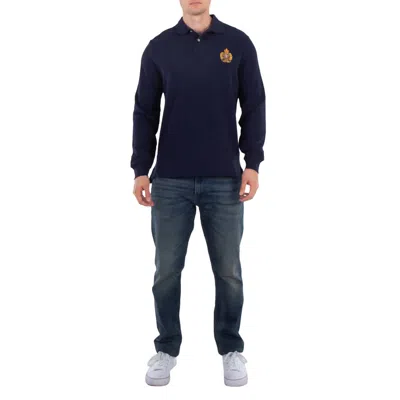 Polo Ralph Lauren Big Pony Polo Crest Long Sleeve Polo In Black