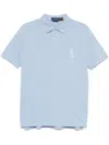Polo Ralph Lauren Cotton Polo In Pastel Blu With Logo In Blue