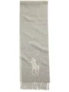 Polo Ralph Lauren Big Pony Scarf In Grey