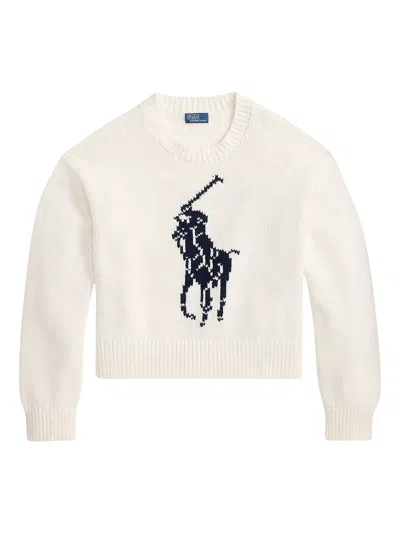 Polo Ralph Lauren Big Pony Sweater In White