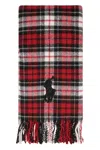Polo Ralph Lauren Big Pony Wool Scarf With Beads In Multi