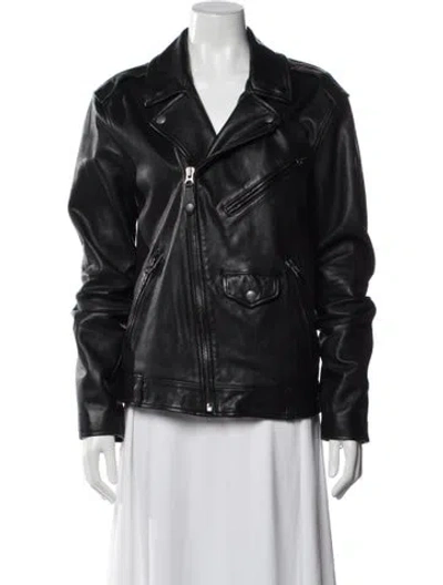 Pre-owned Polo Ralph Lauren Biker Jacket In Black