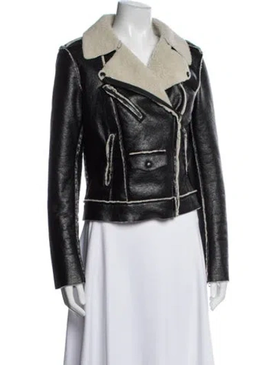 Pre-owned Polo Ralph Lauren Biker Jacket In Black