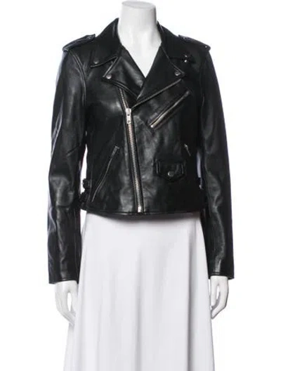 Pre-owned Polo Ralph Lauren Biker Jacket In Black