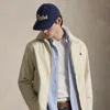 Polo Ralph Lauren Mens Khaki Uniform Bi-swing Brand-embroidered Regular-fit Woven Windbreaker Jacket Xxl In Gray