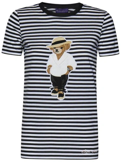 Polo Ralph Lauren Black And White Striped Cotton T-shirt