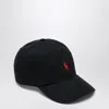 Polo Ralph Lauren Black Baseball Cap With Logo Embroidery In Cotton Man