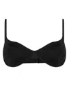 Polo Ralph Lauren Black Balconette Bikini Top In Black