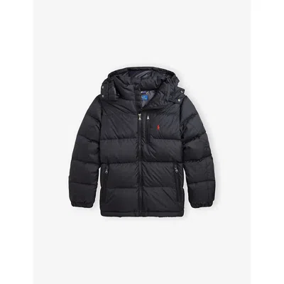 Polo Ralph Lauren Kids' Black Boys' Logo-embroidered Quilted Shell Coat