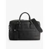 POLO RALPH LAUREN POLO RALPH LAUREN BLACK BRAND-PATCH TOP-HANDLE LEATHER DUFFLE BAG