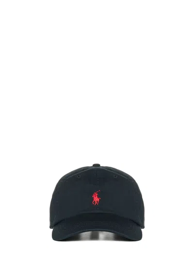 Polo Ralph Lauren Black Chino Baseball Cap In Green