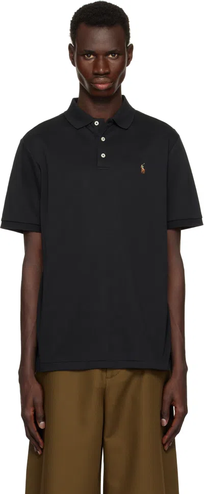 Polo Ralph Lauren Black Classic Fit Soft Cotton Polo In Polo Black