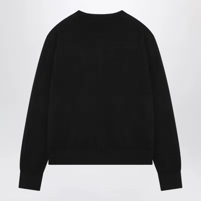 POLO RALPH LAUREN BLACK COTTON BLEND CARDIGAN