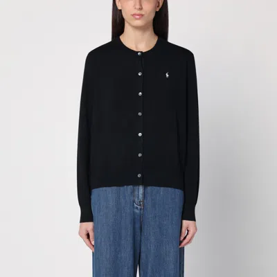 Polo Ralph Lauren Black Cotton Blend Cardigan