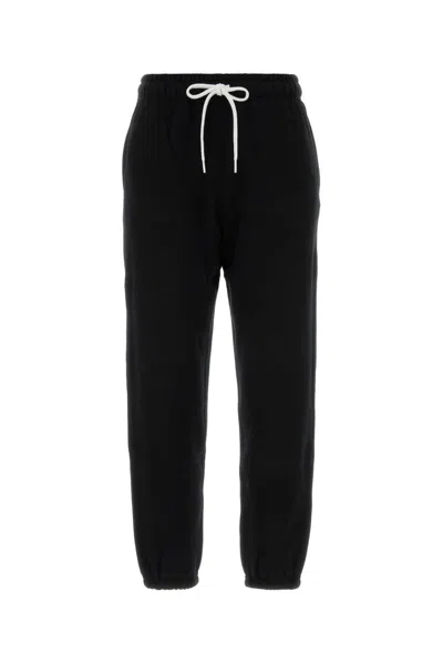 Polo Ralph Lauren Cotton Blend Knit Joggers In Black