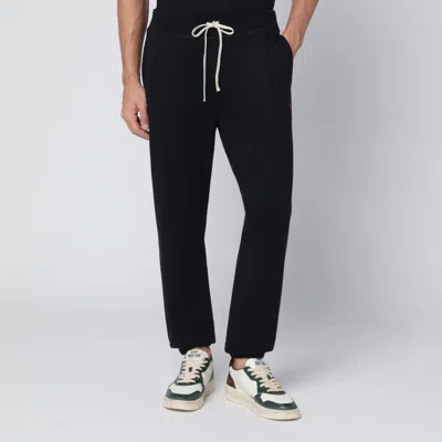 POLO RALPH LAUREN BLACK COTTON-BLEND JOGGING TROUSERS