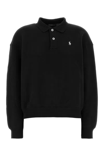 Polo Ralph Lauren Black Cotton Blend Polo Shirt