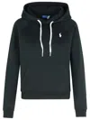 Polo Ralph Lauren Black Cotton Blend Sweatshirt In Black