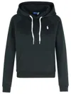 Polo Ralph Lauren Black Cotton Blend Sweatshirt In Black