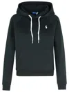 Polo Ralph Lauren Black Cotton Blend Sweatshirt In Black