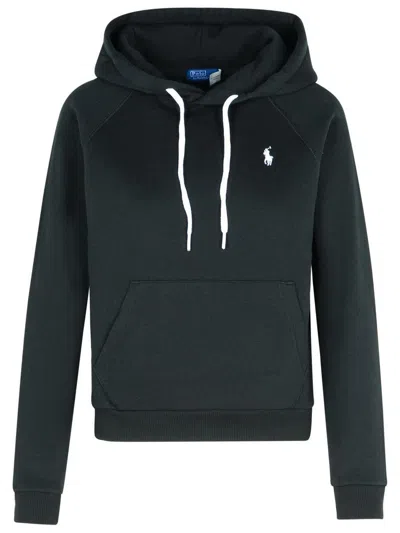 POLO RALPH LAUREN POLO RALPH LAUREN BLACK COTTON BLEND SWEATSHIRT