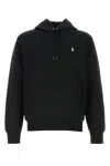 Polo Ralph Lauren Cotton Blend Sweatshirt With Logo Iconic Embroidery In Black