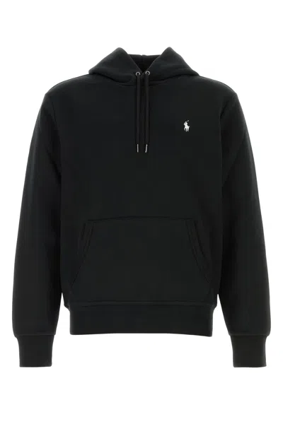 POLO RALPH LAUREN FELPA IN MISTO COTONE NERO  UOMO