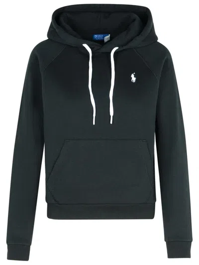 POLO RALPH LAUREN POLO RALPH LAUREN BLACK COTTON BLEND SWEATSHIRT