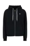 Polo Ralph Lauren Felpa In Misto Cotone Nero Donna In Black