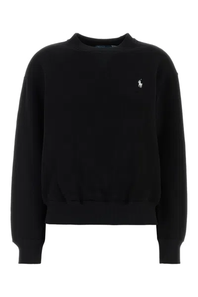 Polo Ralph Lauren Black Cotton Blend Sweatshirt