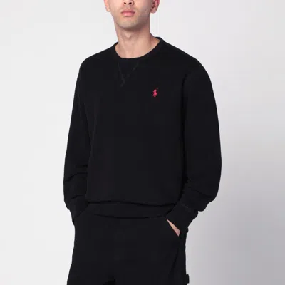 POLO RALPH LAUREN BLACK COTTON BLEND SWEATSHIRT WITH LOGO