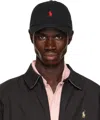 Polo Ralph Lauren Blue Baseball Cap With Logo Embroidery In Cotton Man In Rl Black/rl2000 Red