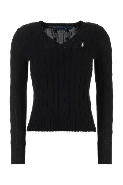 Polo Ralph Lauren Black Cotton Crewneck Sweater