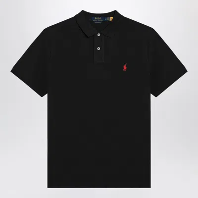 Polo Ralph Lauren Black Cotton Custom Slim Fit Polo