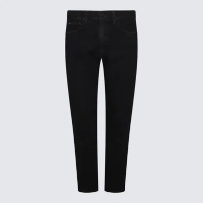 Polo Ralph Lauren Black Cotton Denim Jeans In Harris V2