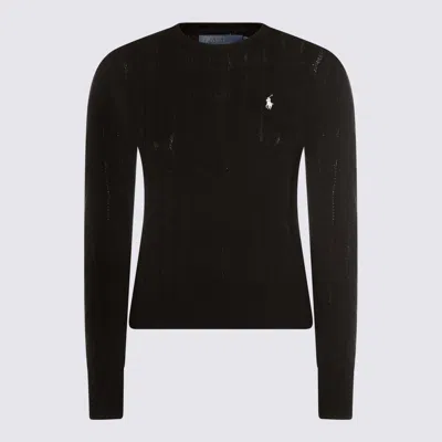 Polo Ralph Lauren Julianna Cable Knit Crew Neck Sweater In Black