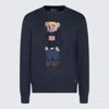 Polo Ralph Lauren Crew Neck Knitwear With Signature Polo Bear Embroidery In Multi