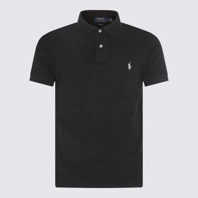 POLO RALPH LAUREN BLACK COTTON POLO SHIRT