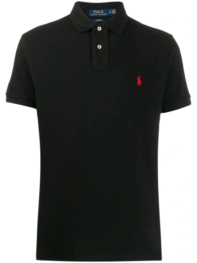 Polo Ralph Lauren Black Cotton Polo Shirt